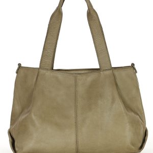 Torebka kuferek skórzana na ramię z miękkiej skóry MARCO MAZZINI beżowa taupe