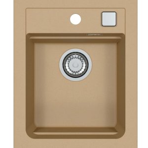 ATROX 10 kol. 55 BEŻ zlew Granital (400 x 500) 1 kom. z syfonem POP-UP 3 1/2"