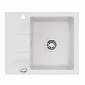 Systemceram Genea 60 Satin, zlewozmywak ceramiczny, korek manualny