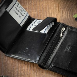 Skórzany męski portfel Cavaldi 0104L-P-BS RFID