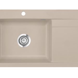 Systemceram Stema 86 SL Fango, zlewozmywak ceramiczny, korek manualny