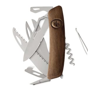 Swiza SH09TR AM SAW & SCISSORS WAVY EDGE Wood Walnut (KST.0136.6300)