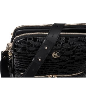 Torebka listonoszka Canaletto ze skóry naturalnej o unikalnym wzorze kropli TD840s258srebrne