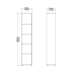 Regał Sign 41 x 34 x 205 cm, 4 półki, jackson hickory, biały mat