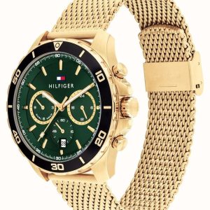 Zegarek TOMMY HILFIGER 1792093. Kwarcowy, Kolor zielony. Mężczyzna.