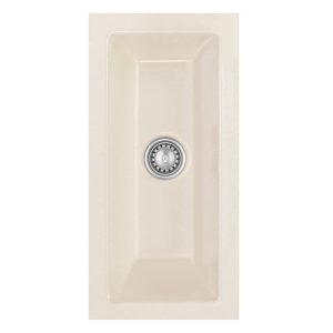 Systemceram Mera 16 U Magnolia, zlewozmywak ceramiczny, korek manualny