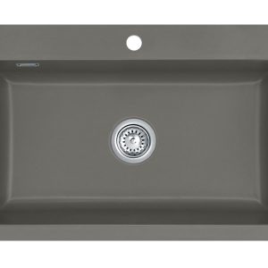 Systemceram Mera 80 Lava Zlew ceramiczny, korek manualny