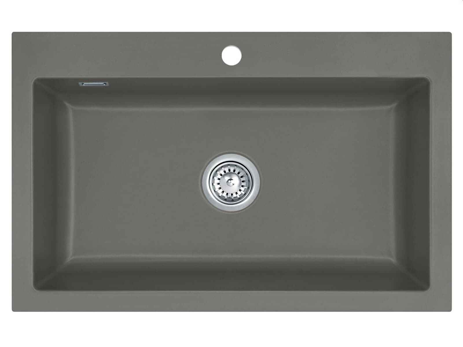 Systemceram Mera 80 Lava Zlew ceramiczny, korek manualny