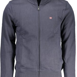 BLUZA MĘSKA NAPAPIJRI Z ZAPINKIEM NIEBIESKA