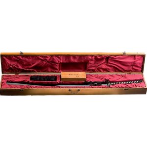 Gladius REPLICA KATANA PER PRATICA NERA con KIT PULIZIA e CUSTODIA LEGNO