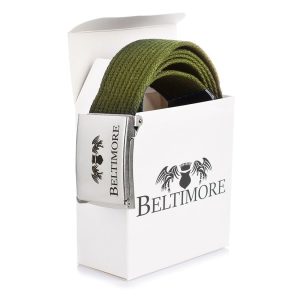 Beltimore zielony pasek parciany długi parciak F79 : Kolory - zielony, Rozmiar pasków - r.95-110 cm