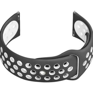 Pasek gumowy do smartwatch U11 - szary/biały - 22mm