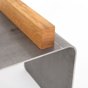 Westmann Stalowy stojak na drewno opałowe Enjo Srebro 62x34x39cm