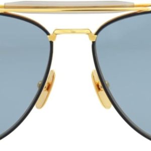 Okulary THOM BROWNE TB015LTDNVY62. Okulary przeciwsłoneczne, Kolor złoty. Unisex.