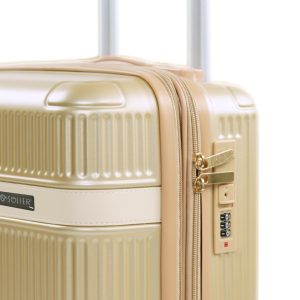 Walizka kabinowa podróżna mała Solier Nokiro 16' XS - złoty