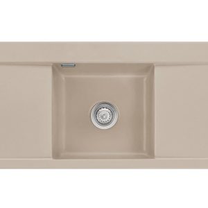 Systemceram Mera Middle Fango,zlew ceramiczny, korek manualny