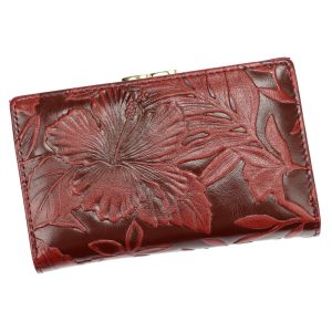Zgrabny damski portfel roślinny wzór Gregorio