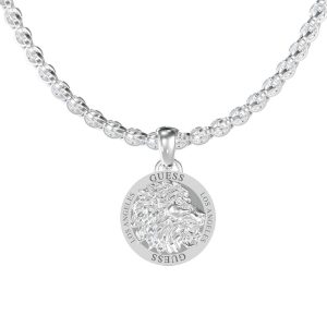 Biżuteria GUESS JUMN03011JWST. Naszyjnik, Kolor szary. Mężczyzna.