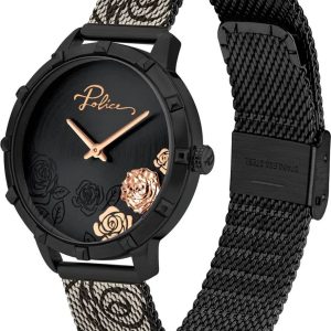 Zegarek POLICE PL16040MSB02M. Kwarcowy, Kolor czarny. Kobieta.