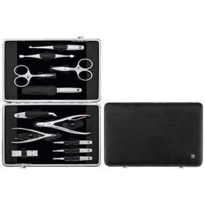 ZWILLING TWINOX Zestaw do manicure – czarne skórzane etui, 12 elementów