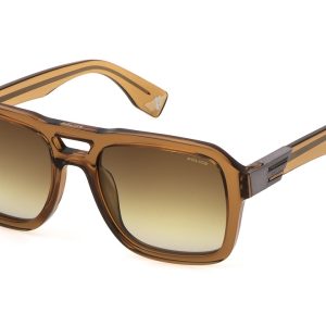 Okulary POLICE SPLN65V550805. Okulary przeciwsłoneczne, Kolor brązowy. Mężczyzna.