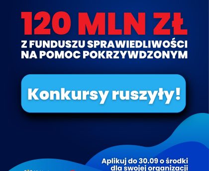 120 mln zł na pomoc pokrzywdzonym — rusza konkurs dla organizacji pozarządowych