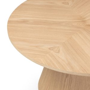 Stolik kawowy Dalarna, 90 cm, okrągły, fornir dąb naturalny