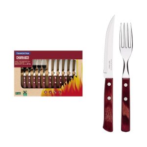 Tramontina POLYWOOD FSC SET POSATE CARNE/BBQ 12 PZ 29899/219 Red