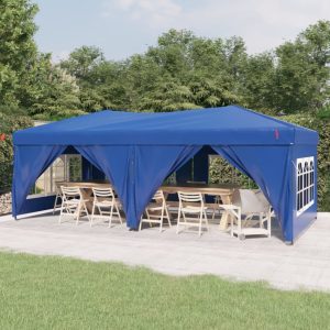 Namiot imprezowy składany ze ściankami 3x6 m niebieski