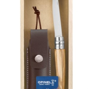 Nóż Składany Opinel Inox Slim Olivewood No 10 z etui - 002606