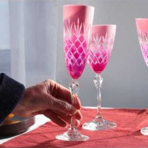 Crystal Julia Kieliszki do szampana prosecco 200 ml 6 sztuk dwukolorowe