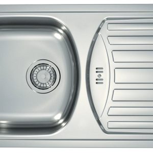Alveus BASIC 150 SAT 78x43,5x1 fi 114 zlew wpuszczany + odpływ zatyczkowy z syfonem