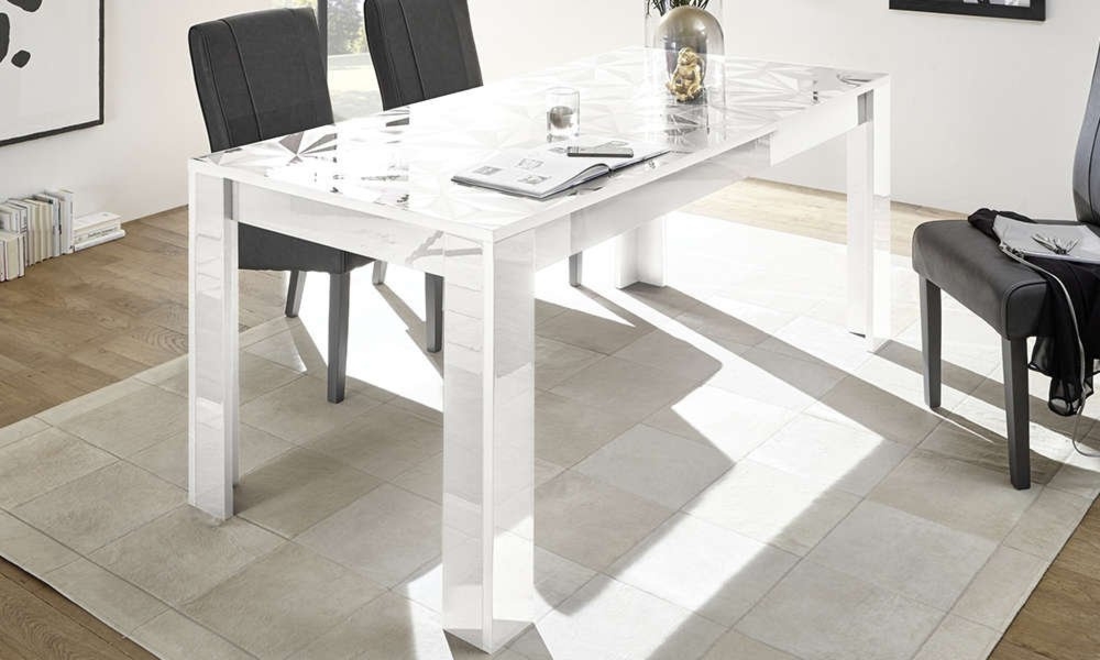 Stół do jadalni biały połysk 180 x 90 cm Prestige