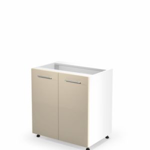 Szafka dolna biała / beżowa mat / wysoki połysk 80 cm Vento