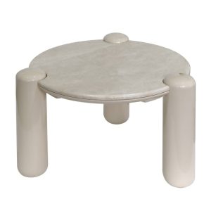 Stolik kawowy Noemi 66 cm, jasnobeżowy/marmur, glossy