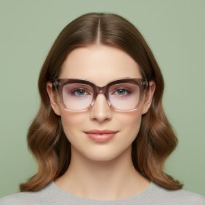 Damskie okulary +2.00 do czytania i komputera z filtrem Blue Light STL286 szary/fiolet