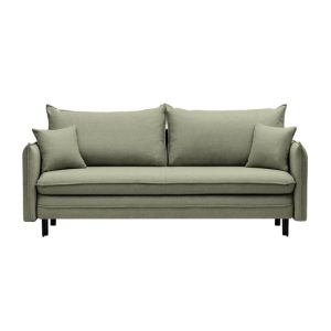 Sofa z funkcją spania i pojemnikiem Notti, zielona