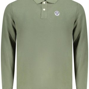 NORTH SAILS MĘSKA KOSZULKA POLO Z DŁUGIM RĘKAWEM, ZIELONA