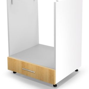Szafka dolna pod zabudowę piekarnik biała / dąb miodowy mat 60 cm Vento