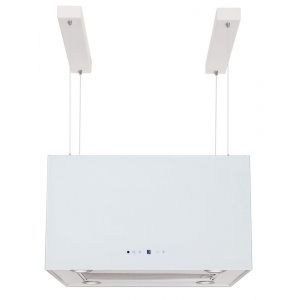 Toflesz OK-6 SANDY MAXI GLASS BIAŁE SZKŁO 61CM OKAP WYSPOWY NA LINKACH 850m3/h Użyj kodu 23TOF05 i płać mniej