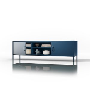 Szafka RTV długa XL granatowa ROSARIA 1700 x 400 x 500 mm