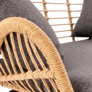 Sofa ogrodowa 2-osobowa naturalna / szara Ikaro X