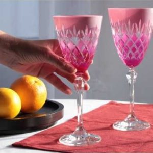 Crystal Julia Kieliszki do wina wody 250 ml 6 sztuk dwukolorowe