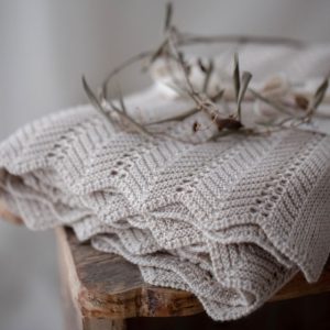 Bambusowy kocyk light beige 80x100 - feather