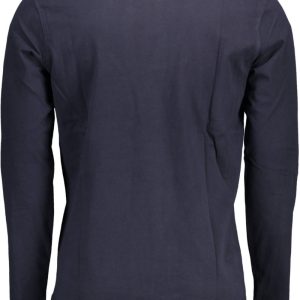 US POLO T-SHIRT MĘSKI Z DŁUGIM RĘKAWEM NIEBIESKI