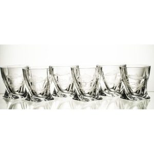 Crystal Julia Szklanki do whisky 6 sztuk grawerowane dla wędkarzy