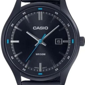 Męski Zegarek Casio MTP-E710MB-1AVDF – Minimalizm i Data w Stylu Militarnej Czerni