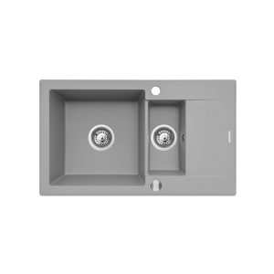Pyramis Zlew. KORFU 78x46 1 1/2B 1D szary beton