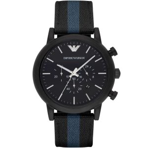 Zegarek ARMANI AR1948. Kwarcowy, Kolor czarny. Mężczyzna.