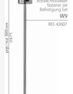 Zestawy mocowań (do płyt z drewna, MDF, do blachy, szkła) - W9 - 42607 42607